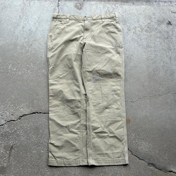 Carhartt Pants W38 Mens Khaki Work Utility Workwear - Picture 4 of 4